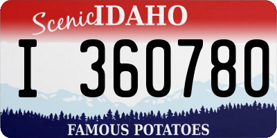 ID license plate I360780