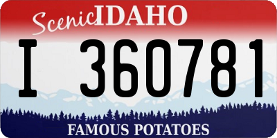 ID license plate I360781