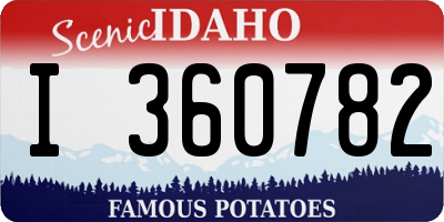 ID license plate I360782