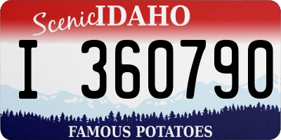 ID license plate I360790