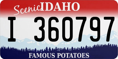 ID license plate I360797
