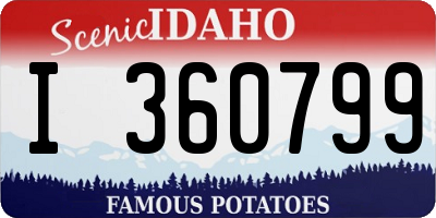 ID license plate I360799