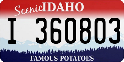 ID license plate I360803