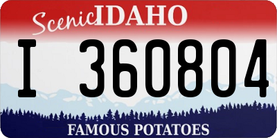 ID license plate I360804
