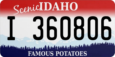 ID license plate I360806