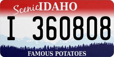 ID license plate I360808