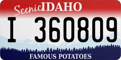ID license plate I360809