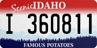 ID license plate I360811