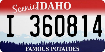 ID license plate I360814