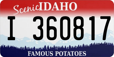 ID license plate I360817
