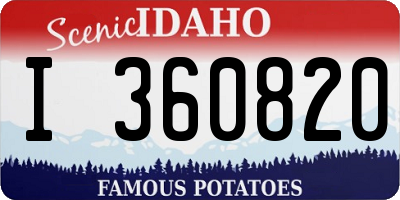 ID license plate I360820