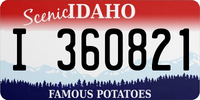 ID license plate I360821