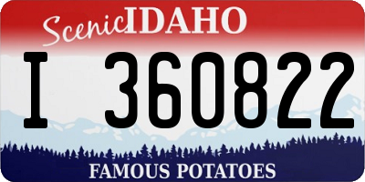 ID license plate I360822