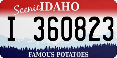 ID license plate I360823