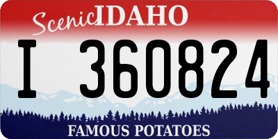 ID license plate I360824