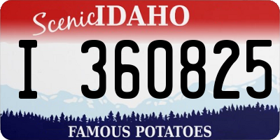 ID license plate I360825