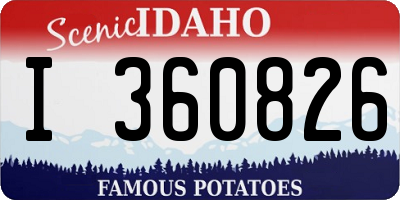 ID license plate I360826