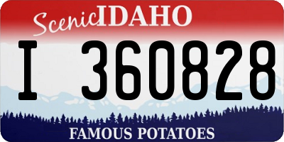 ID license plate I360828