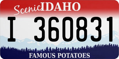 ID license plate I360831