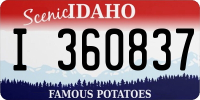 ID license plate I360837