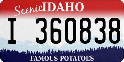 ID license plate I360838