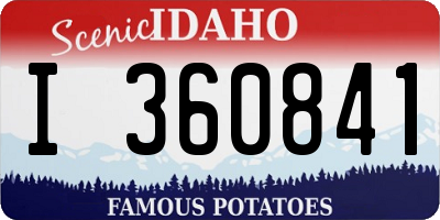 ID license plate I360841