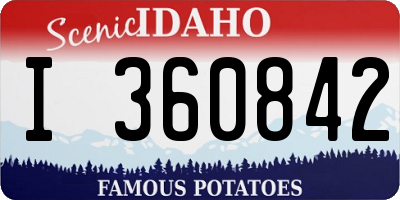 ID license plate I360842