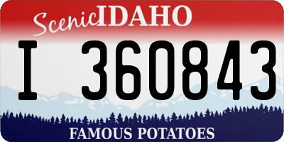 ID license plate I360843