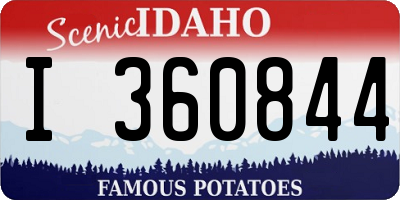 ID license plate I360844