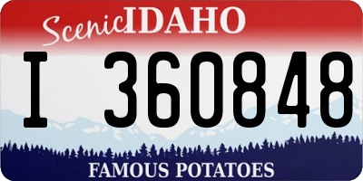ID license plate I360848