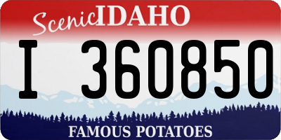 ID license plate I360850