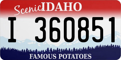 ID license plate I360851