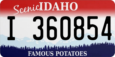 ID license plate I360854