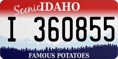 ID license plate I360855