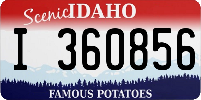 ID license plate I360856