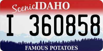 ID license plate I360858