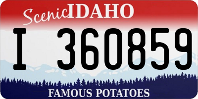 ID license plate I360859