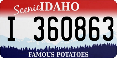 ID license plate I360863