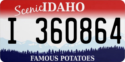 ID license plate I360864