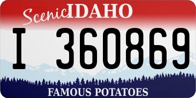 ID license plate I360869