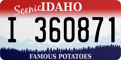 ID license plate I360871