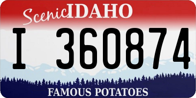 ID license plate I360874