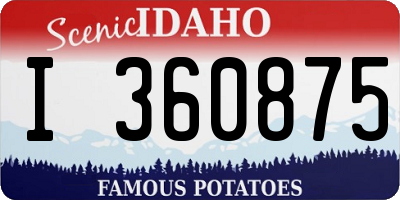 ID license plate I360875