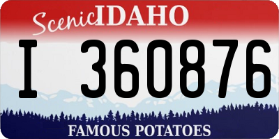 ID license plate I360876