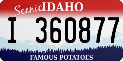 ID license plate I360877
