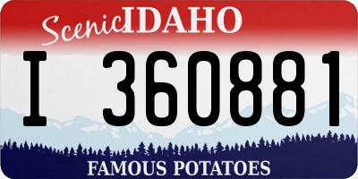 ID license plate I360881
