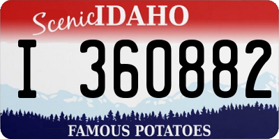 ID license plate I360882