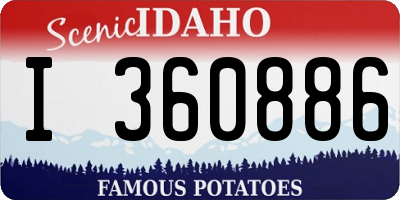 ID license plate I360886