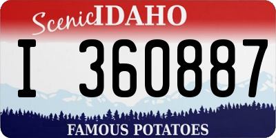 ID license plate I360887