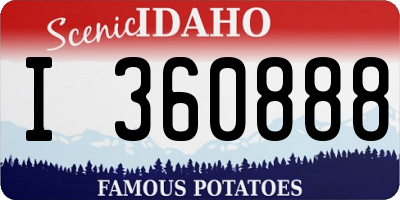 ID license plate I360888